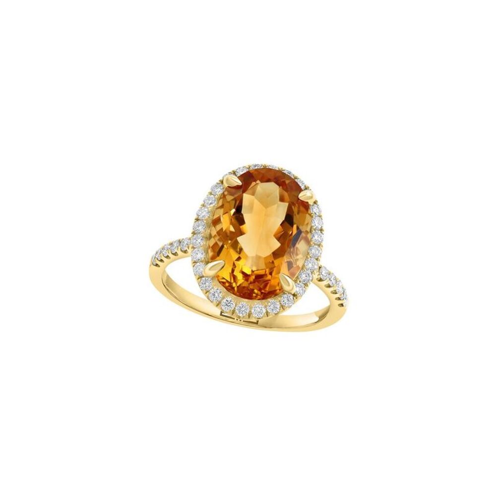 Effy Fine Jewelry 14K 6.29 Ct. Tw. Diamond & Citrine Ring